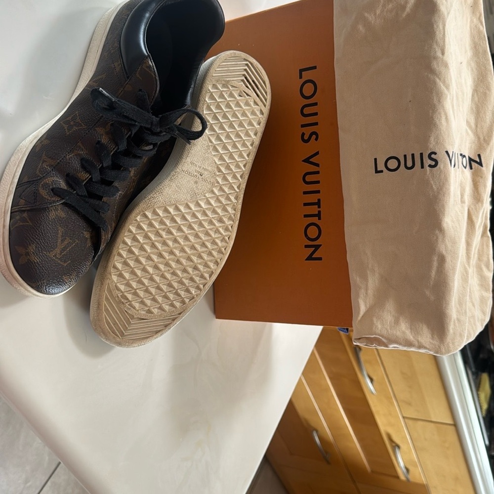 Louis Vuitton Brown Sneakers Luxury Athletic Design